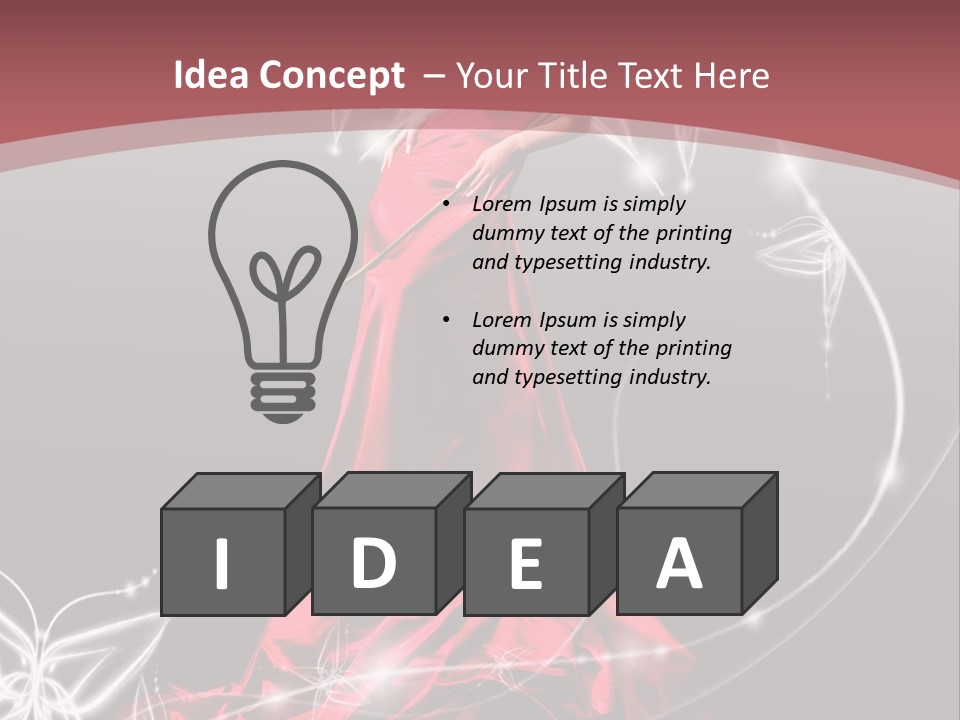 Dress Female Brunette PowerPoint Template