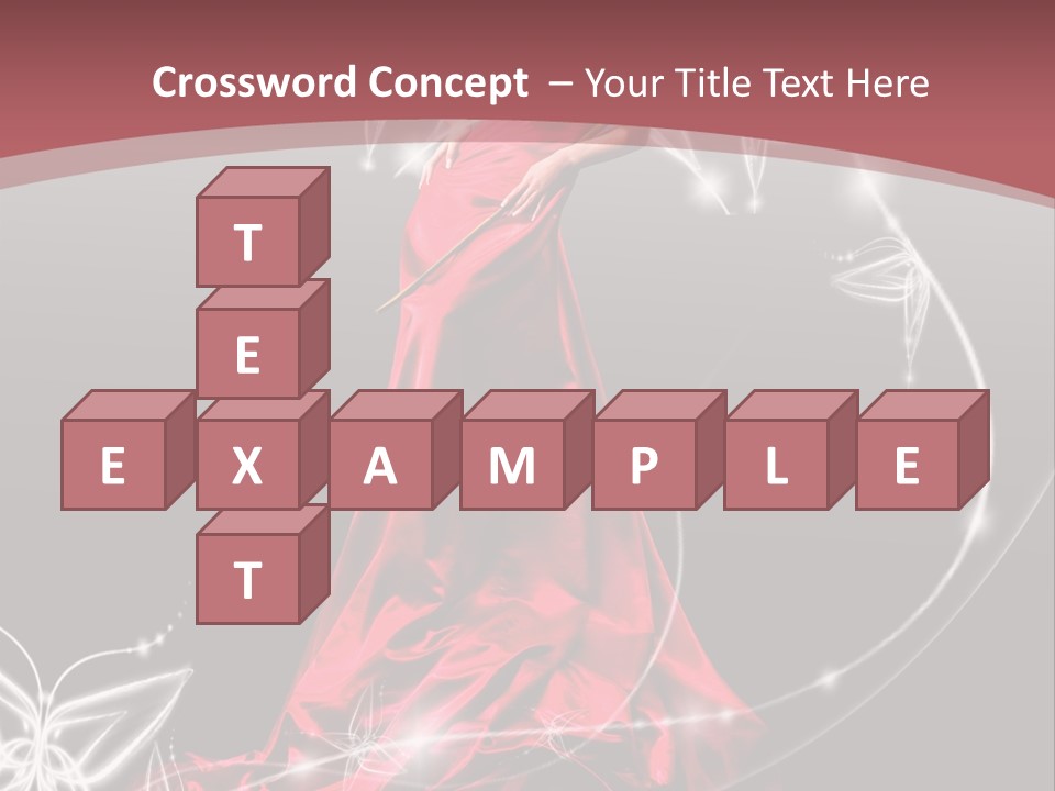 Dress Female Brunette PowerPoint Template