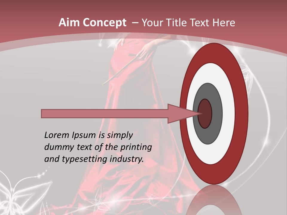 Dress Female Brunette PowerPoint Template