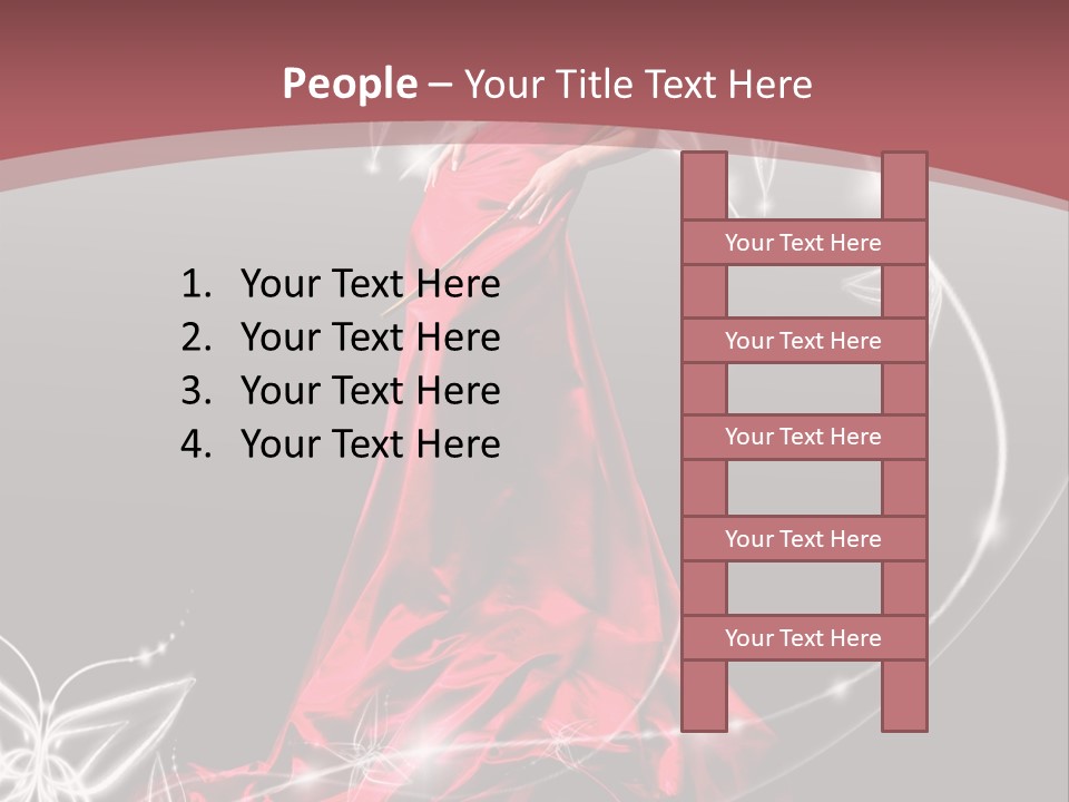 Dress Female Brunette PowerPoint Template