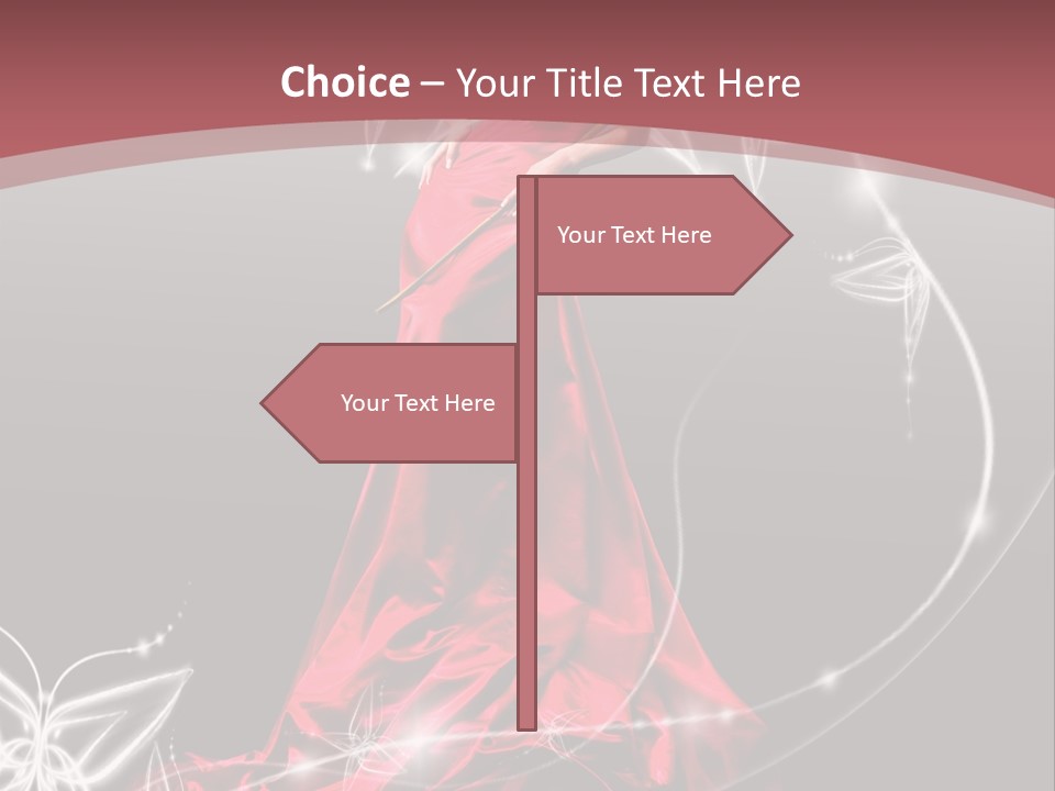 Dress Female Brunette PowerPoint Template