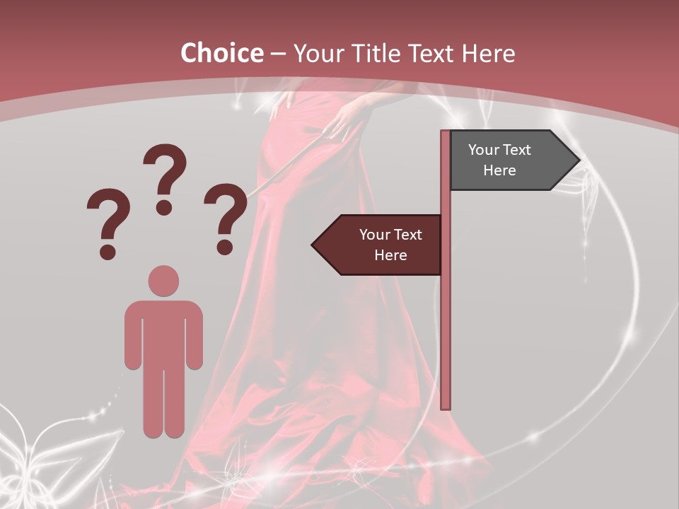 Dress Female Brunette PowerPoint Template