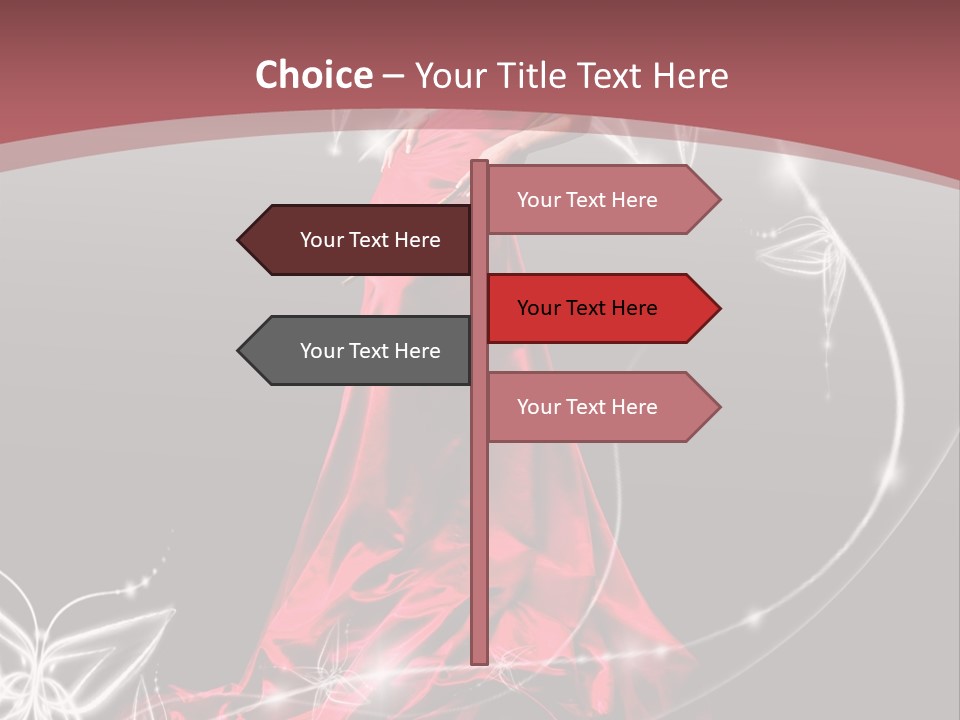 Dress Female Brunette PowerPoint Template