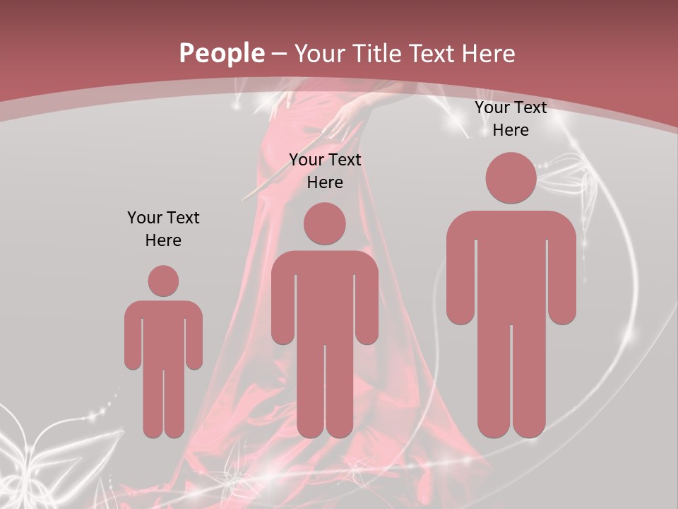 Dress Female Brunette PowerPoint Template