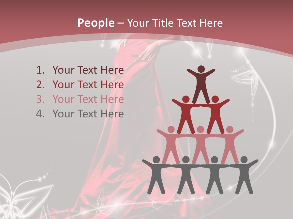 Dress Female Brunette PowerPoint Template