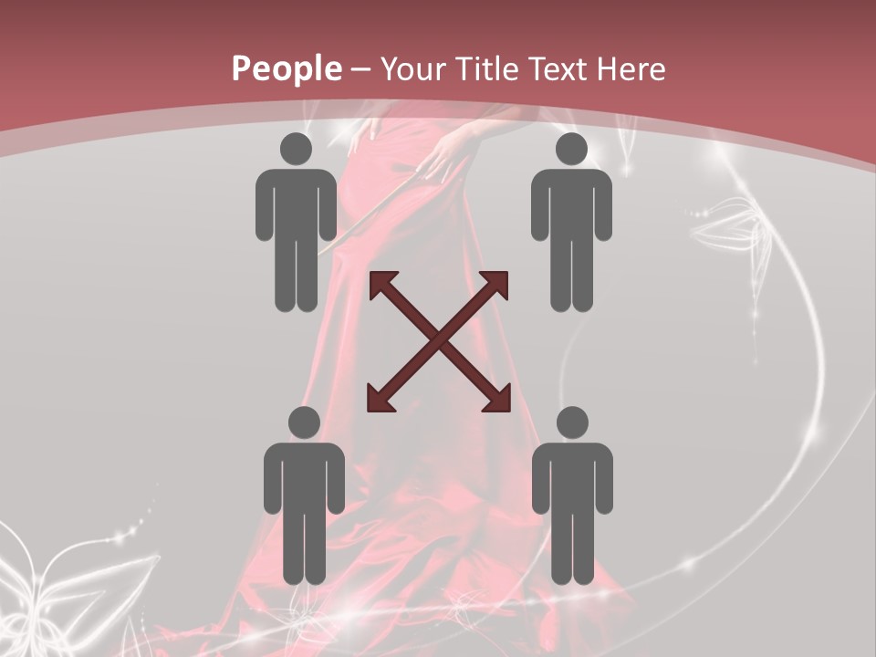 Dress Female Brunette PowerPoint Template