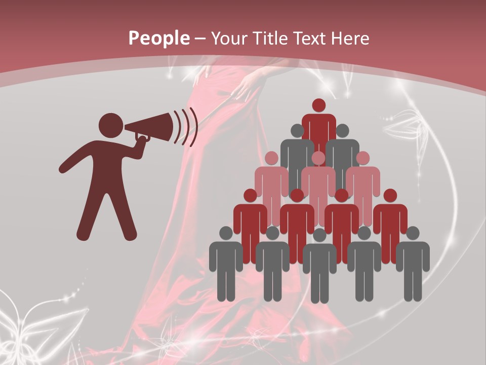 Dress Female Brunette PowerPoint Template