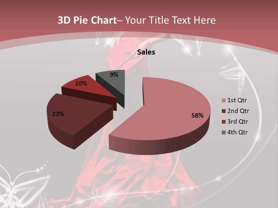 Dress Female Brunette PowerPoint Template