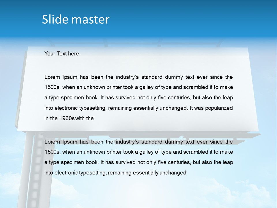 Publicity Promotion Sign PowerPoint Template