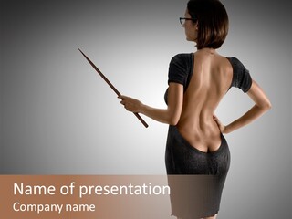 Scholastic Girl Female PowerPoint Template