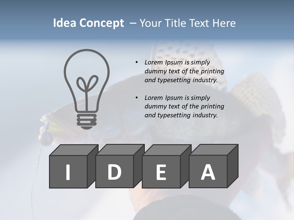 Jerkbait Scales Water PowerPoint Template