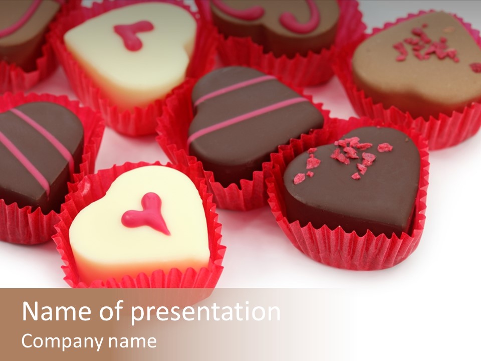 Praline Candy Background PowerPoint Template