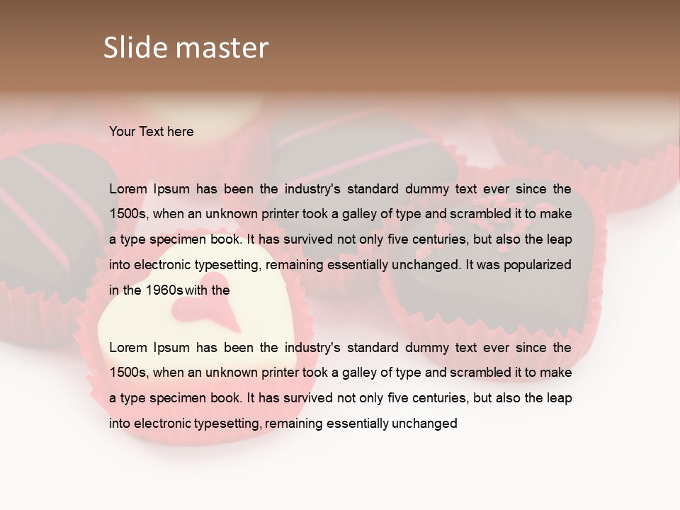 Praline Candy Background PowerPoint Template