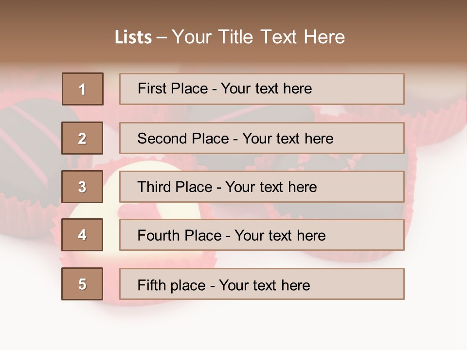 Praline Candy Background PowerPoint Template