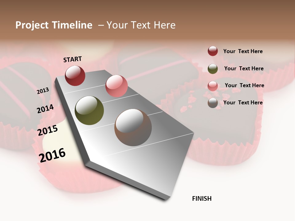 Praline Candy Background PowerPoint Template