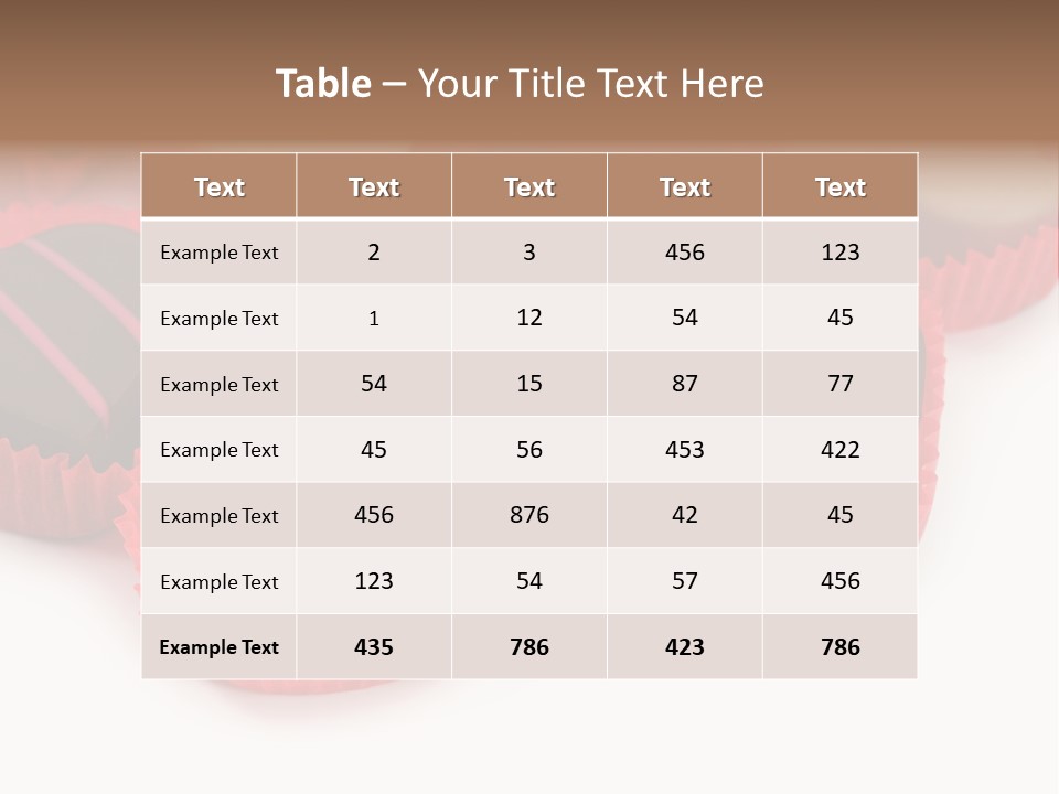Praline Candy Background PowerPoint Template