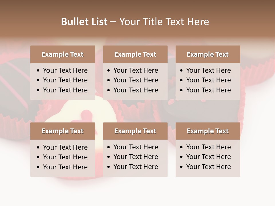 Praline Candy Background PowerPoint Template