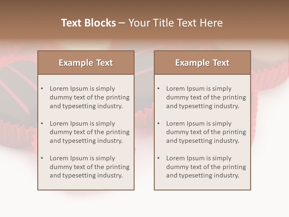 Praline Candy Background PowerPoint Template