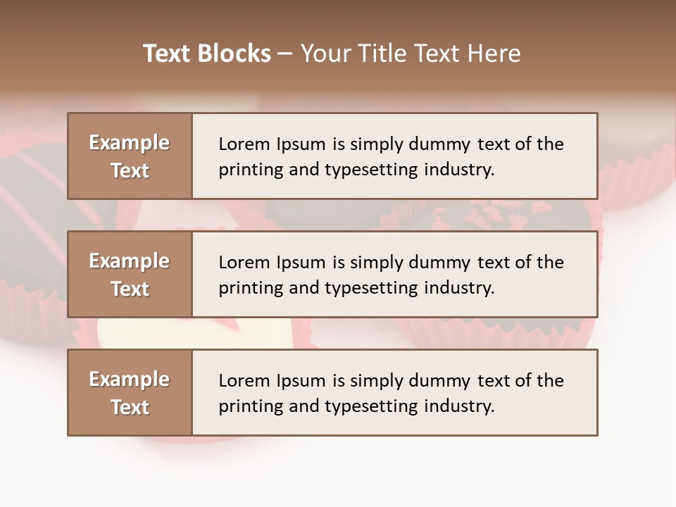 Praline Candy Background PowerPoint Template