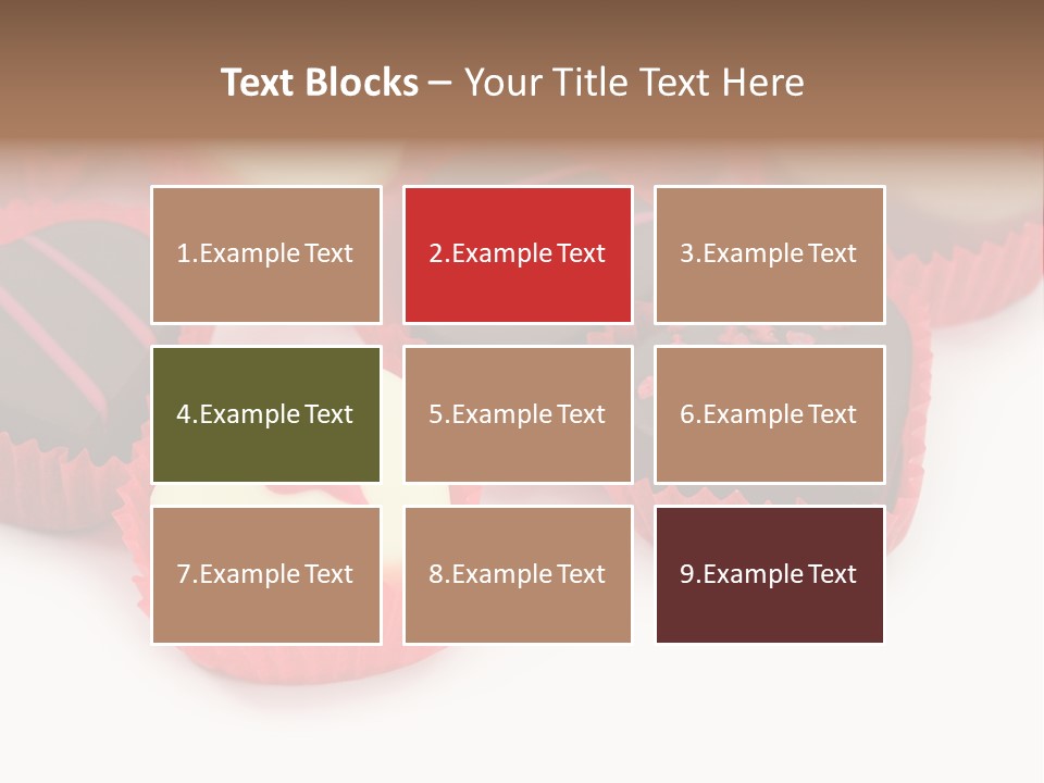 Praline Candy Background PowerPoint Template