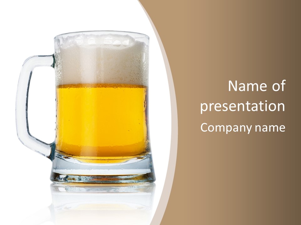 Golden Brewed Tavern PowerPoint Template