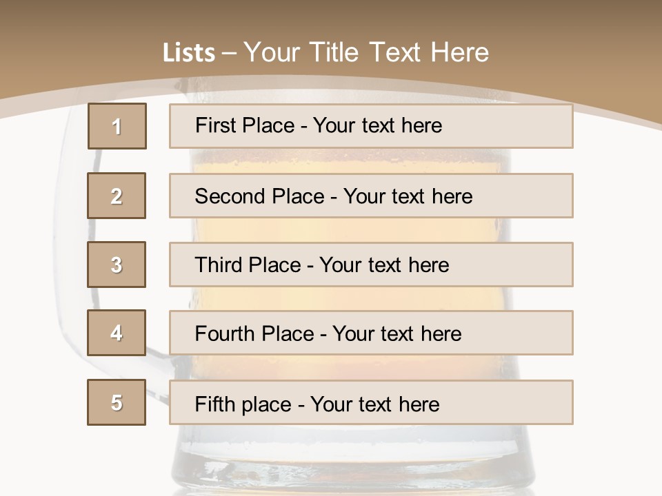 Golden Brewed Tavern PowerPoint Template