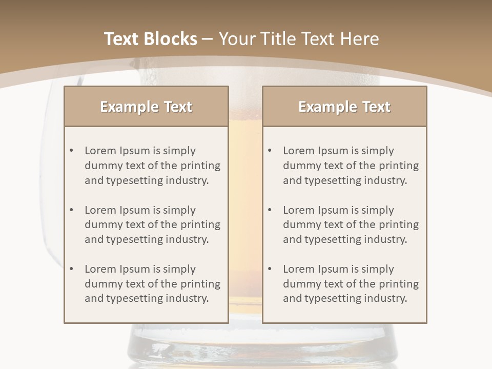 Golden Brewed Tavern PowerPoint Template