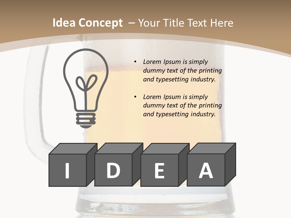 Golden Brewed Tavern PowerPoint Template