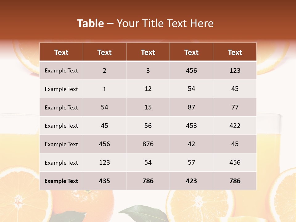 Collection Meals Fresh PowerPoint Template