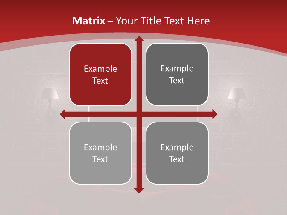 A Red Couch Sitting In Front Of A Flat Screen Tv PowerPoint Template