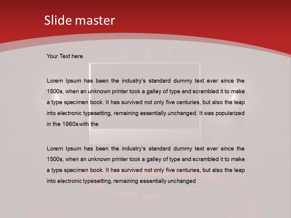 A Red Couch Sitting In Front Of A Flat Screen Tv PowerPoint Template