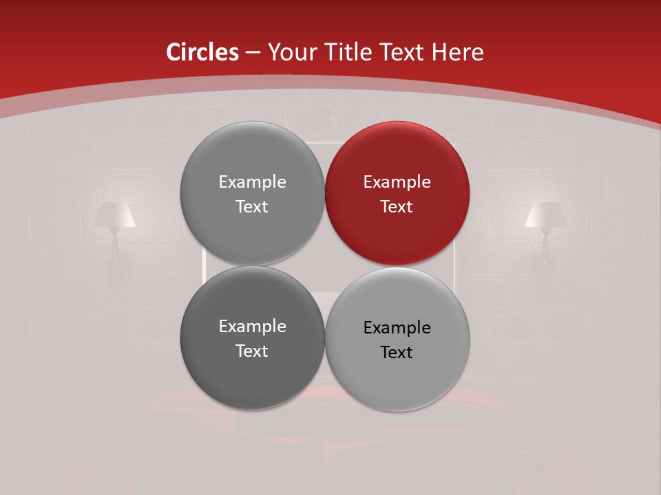 A Red Couch Sitting In Front Of A Flat Screen Tv PowerPoint Template