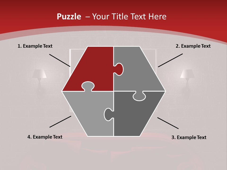 A Red Couch Sitting In Front Of A Flat Screen Tv PowerPoint Template