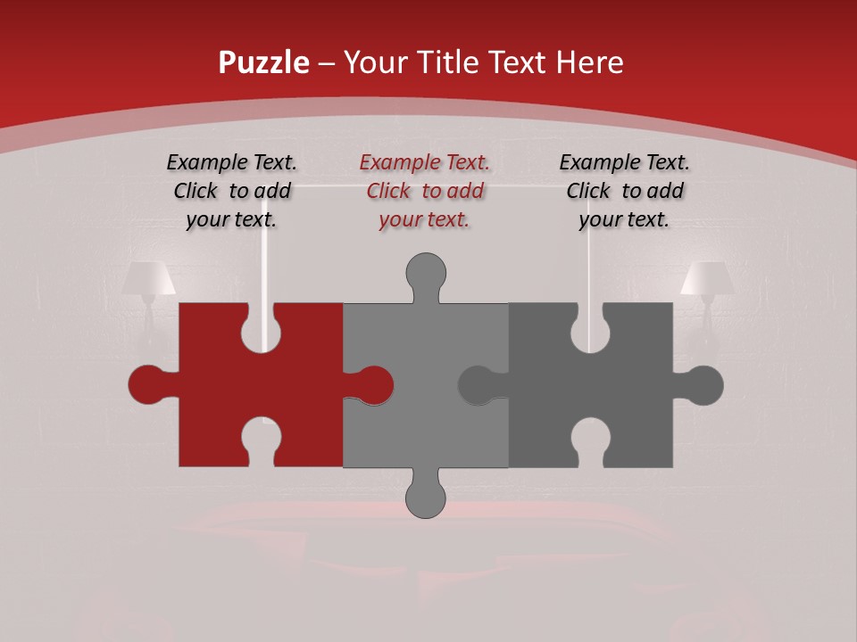 A Red Couch Sitting In Front Of A Flat Screen Tv PowerPoint Template