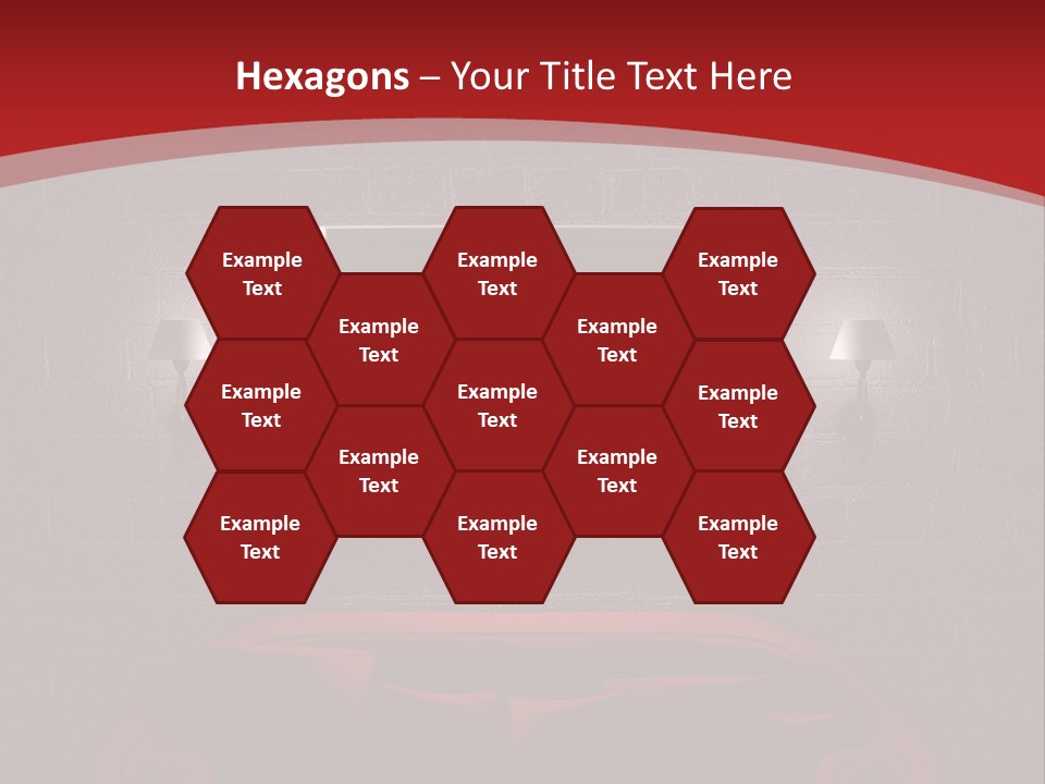 A Red Couch Sitting In Front Of A Flat Screen Tv PowerPoint Template