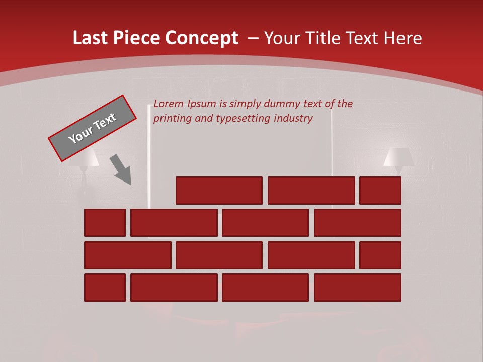 A Red Couch Sitting In Front Of A Flat Screen Tv PowerPoint Template