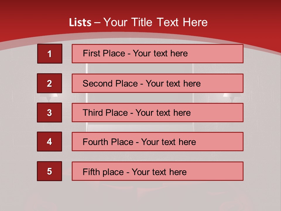 A Red Couch Sitting In Front Of A Flat Screen Tv PowerPoint Template