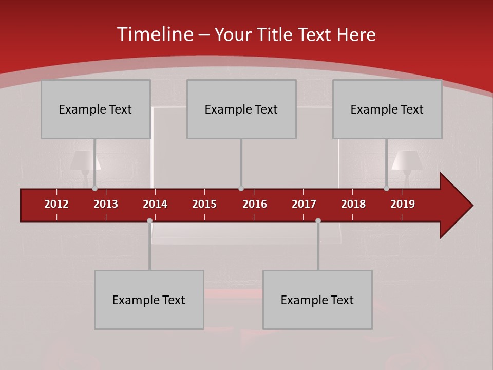 A Red Couch Sitting In Front Of A Flat Screen Tv PowerPoint Template