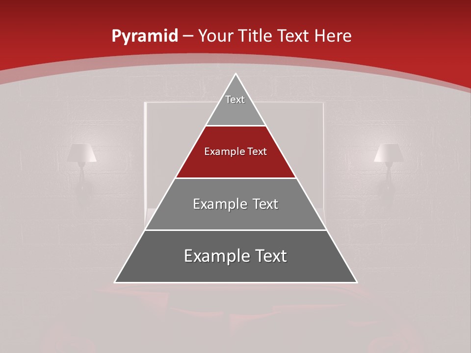 A Red Couch Sitting In Front Of A Flat Screen Tv PowerPoint Template