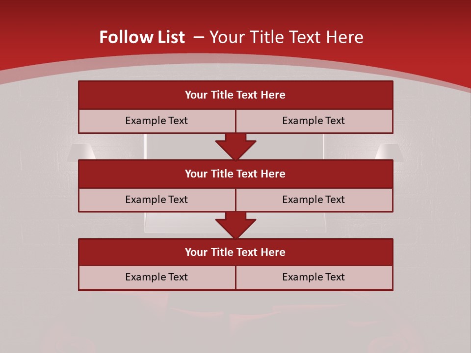 A Red Couch Sitting In Front Of A Flat Screen Tv PowerPoint Template