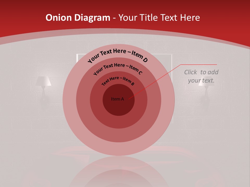 A Red Couch Sitting In Front Of A Flat Screen Tv PowerPoint Template
