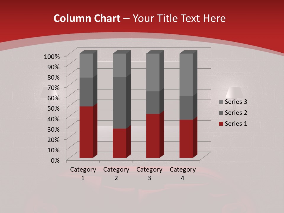 A Red Couch Sitting In Front Of A Flat Screen Tv PowerPoint Template