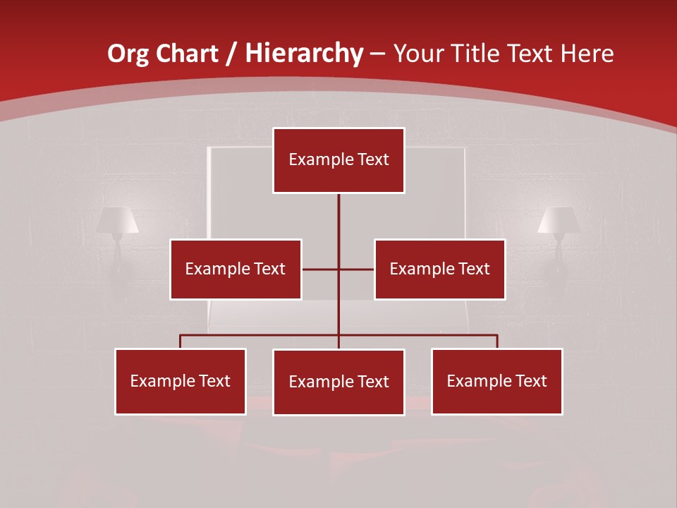 A Red Couch Sitting In Front Of A Flat Screen Tv PowerPoint Template