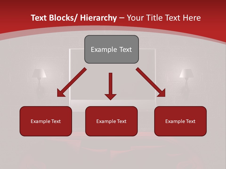 A Red Couch Sitting In Front Of A Flat Screen Tv PowerPoint Template