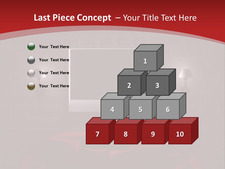 A Red Couch Sitting In Front Of A Flat Screen Tv PowerPoint Template