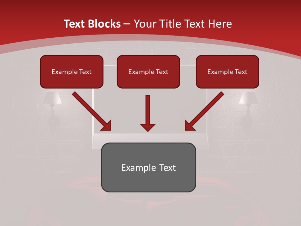 A Red Couch Sitting In Front Of A Flat Screen Tv PowerPoint Template