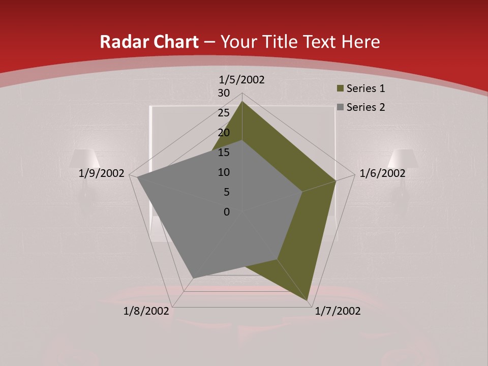 A Red Couch Sitting In Front Of A Flat Screen Tv PowerPoint Template