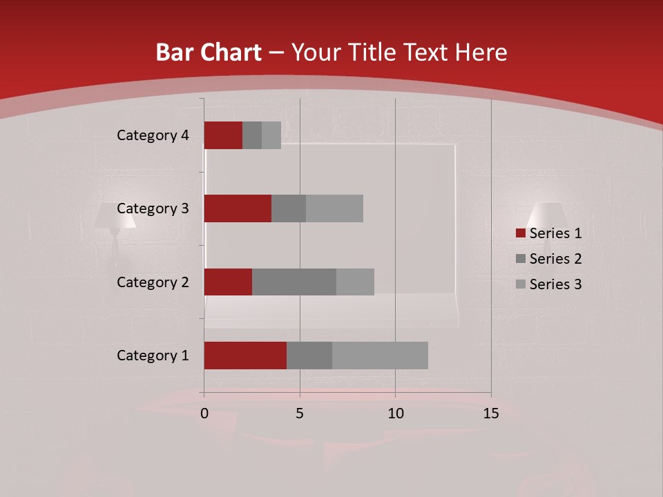 A Red Couch Sitting In Front Of A Flat Screen Tv PowerPoint Template