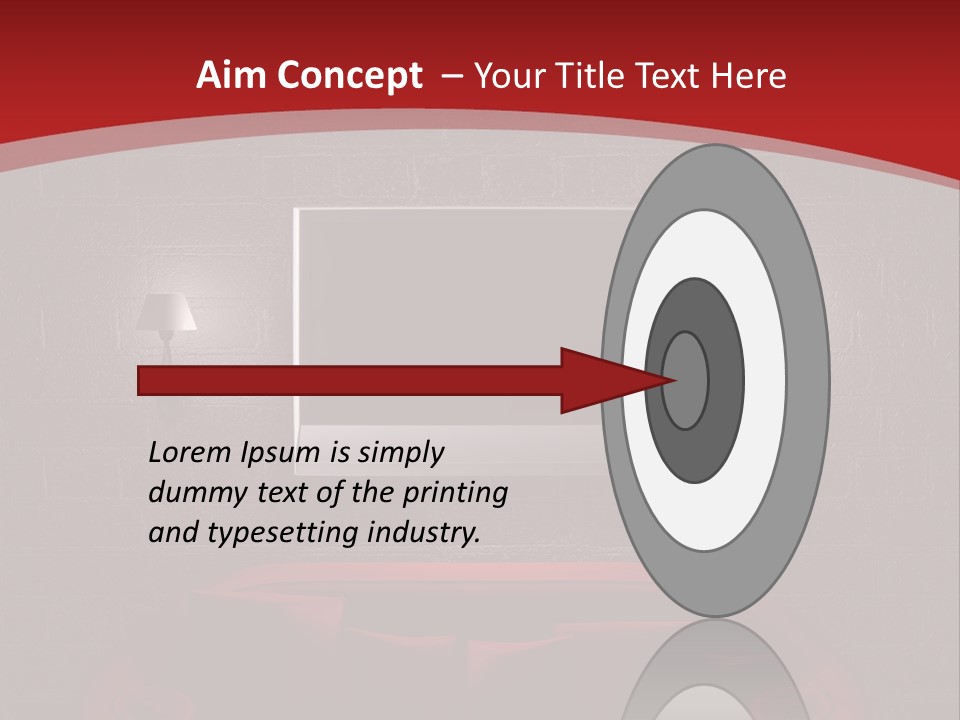 A Red Couch Sitting In Front Of A Flat Screen Tv PowerPoint Template