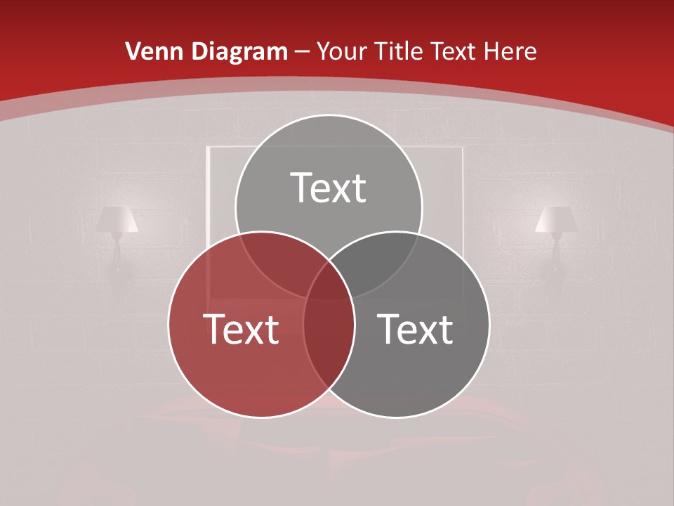 A Red Couch Sitting In Front Of A Flat Screen Tv PowerPoint Template